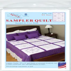 Jack Dempsey Stamped Sampler Quilt Blocks 18"X18" 12/Pkg-XX Stars