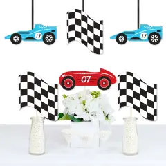 Big Dot of Happiness Let's Go Racing - Racecar - Decorations DIY Race Car Birthday Party or Baby Shower Essentials - Set of 20