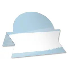 Big Dot of Happiness Dusty Blue Elegantly Simple - Guest Party Favors Tent Buffet Card - Table Setting Name Place Cards - Set of 24