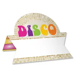 Big Dot of Happiness 70&rsquo;s Disco - 1970s Disco Fever Party Tent Buffet Card - Table Setting Name Place Cards - Set of 24