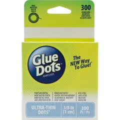 Glue Dots Clear Dot Roll-Ultra Thin .375" 300/Pkg