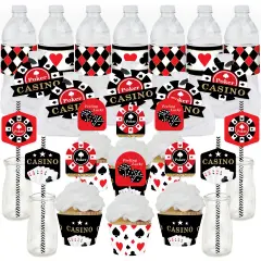 Big Dot of Happiness Las Vegas - Casino Party Favors and Cupcake Kit - Fabulous Favor Party Pack - 100 Pieces
