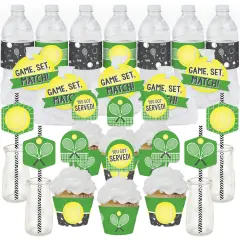 Big Dot of Happiness You Got Served - Tennis - Baby Shower or Tennis Ball Birthday Party Favors and Cupcake Kit - Fabulous Favor Party Pack - 100 Pc