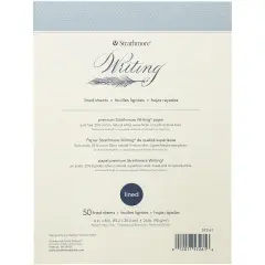 Strathmore Writing Pad Lined 6"X8"-50 Sheets 24lb Natural White