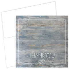 Great Papers! Thank You Note Card and White Envelope, Driftwood, 4.75" x 3.375"(folded), 50 count