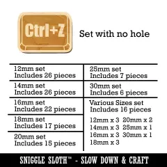 Ctrl Z Undo Button Mini Wood Shape Charms Jewelry DIY Craft