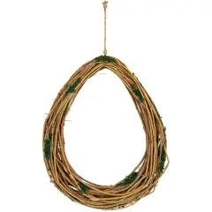 Northlight Natural Grapevine Twig Artificial Wreath with Moss - 15.25" Brown