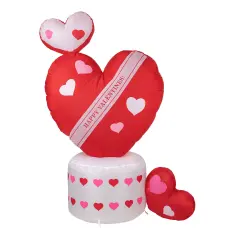 Northlight LED Lighted Inflatable Valentine's Day Rotating Heart Outdoor Decoration - 5' Red
