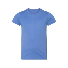 BELLA + CANVAS&reg; Youth CVC Jersey Crew Neck Tee - 3001YCVC Heather colum/ blue