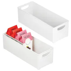 mDesign Plastic Stackable Kitchen Organizer Storage Bin