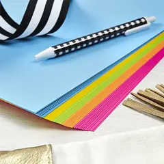 250/Pack Color Cardstock -"Bright" Assortment, 65 lb Cover Weight, 8.5 x 11, Assorted