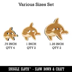Orca Killer Whale Wood Buttons for Sewing Knitting Crochet DIY Craft