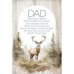 Dad-More Than Wood Plaque with Easel and Hook Wall Tabletop Art - 4 inches x 6 inches