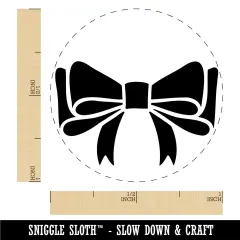 Cute Hair Bow Tie Self-Inking Rubber Stamp Ink Stamper for Stamping Crafting Planners Sky Blue