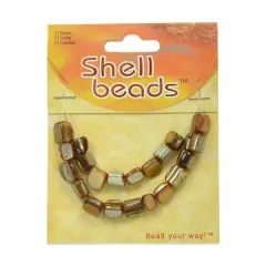 6 Packs of Tinted Shell Nugget Beads - Amber - 21 Pc Pack