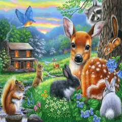 Sunsout Spring at the Cabin 500 pc Jigsaw Puzzle 52034
