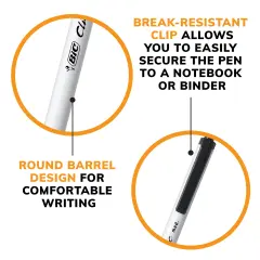 BIC Clic Stic Retractable Ball Pen, Versatile Medium Point (1.0mm), Black, 60 Count, Great for Offices and Schools