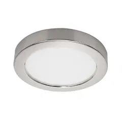 13.5 watt 7" Flush Mount LED Fixture 3000K Round Shape Polished Chrome Finish 120 volts