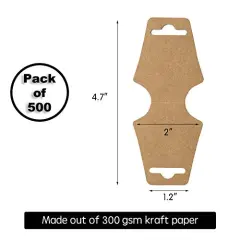 500 Pieces Necklace Display Cards - Jewelry Display Cards - Bracelet Display Cards - Choker Display Cards, Easy and Simple For Display Your Jewelries, Necklace, Bracelets - Bulk 500 Pack