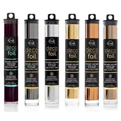 6 "Metal" Colors Transfer Sheets - Black, Pewter, Silver, Gold, Rose Gold, and Copper -