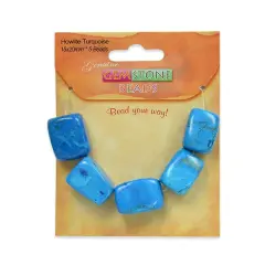 6 Packs of Howlite Turquoise Nugget Beads Pack of 5