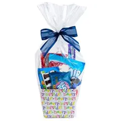 10 Pieces Clear Basket Bags 16&rdquo; x 24&rdquo; Cellophane Gift Bags for Small Baskets and Gifts 1.2 Mil Thick (10 Bags)