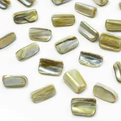6 Packs of Tube Tinted Shell Beads - Natural - 2 x 8" Strand