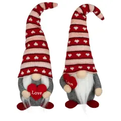 Northlight Girl and Boy "Love" Heart Valentine's Day Gnomes - 15" - Set of 2 Red