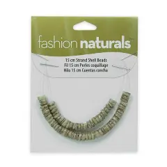 6 Packs of Round Shell Disk Beads - Brown - 15cm