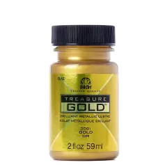 Gold Assorted Easy to Apply DIY Crafts, Art Supplies with A Metallic Finish Treasure Paint 2 Fl Oz 59 Ml (Pack of 1)