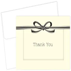 Great Papers! Thank You Note Card and Ivory Envelope, Luxe, 4.75" x 3.375"(folded), 50 count