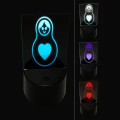 Matryoshka Babushka Russian Nesting Stacking Doll 3D Illusion LED Night Light Sign Nightstand Desk Lamp