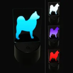 Alaskan Malamute Dog Solid 3D Illusion LED Night Light Sign Nightstand Desk Lamp