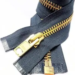YKK 28" Chaps Zipper (Special) YKK #10 Extra Heavy Duty Brass Separating Zipper ~ Color 579 Charcoal Grey (1 Zipper/Pack)