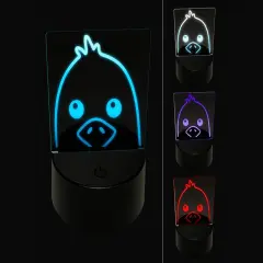 Peeking Bird Seagull 3D Illusion LED Night Light Sign Nightstand Desk Lamp