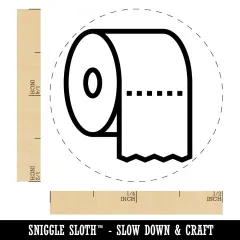 Toilet Paper Roll Icon Self-Inking Rubber Stamp for Stamping Crafting Planners Fuchsia