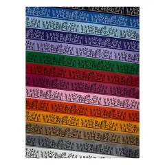 Flowers in a Row Floral Border Satin Ribbon for Bows Gift Wrapping - 1" - 3 Yards White Ribbon