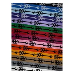 Bow Arrow with Striped Feathers Archery Satin Ribbon for Bows Gift Wrapping - 1" - 3 Yards Blue Ribbon