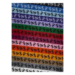 Creepy Skull Halloween Satin Ribbon for Bows Gift Wrapping - 1" - 3 Yards Red Ribbon