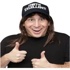 SNL Wayne Party Excellent Adult's Wig And Hat Costume Accessory