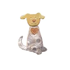 Puffin & Company Needle Nanny/Brooch - Puppy Multicolor