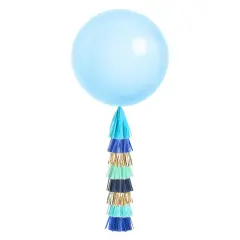 Jumbo Balloon & Tassel Tail - Blue Party