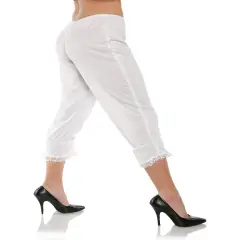 Women's White Bloomers Costume Pants