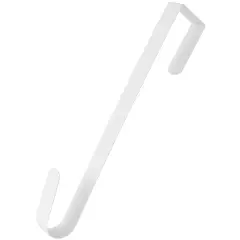 RN'D Over Door Wreath Hook - Thin Metal Overdoor Wreath Holder Seasonal Hanger for Front or Back Door White