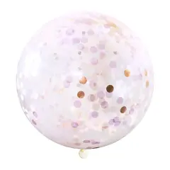 Jumbo Confetti Balloon - Lilac & Rose Gold