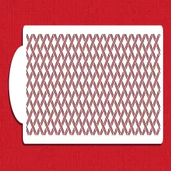 4-Inch Rattan Cake Stencil | C945 by Designer Stencils | Cake Decorating Tools | Baking Stencils for Royal Icing, Airbrush, Dusting Powder | Reusable Plastic Food Grade Stencil for Cakes | Easy to Use & Clean Cake Stencil