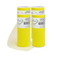 Pack of 4 Decorative Matte Tulle Spool of 6 Inch X 25 Yards Yellow