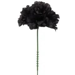 Black Carnation Picks: Set of 100, 5" Long, 3.5" Wide, Silk Flowers by Floral Home&reg;, Floral Home by Artificial Flowers