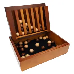WE Games Wood Captain's Mistress Game (4 balls in a row) 11.38 inches
