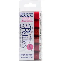 Sulky Sampler 12wt Cotton Petites 6/Pkg-Redwork Assortment